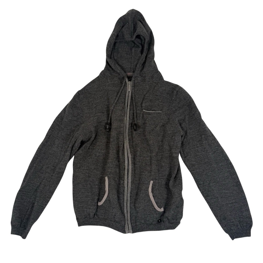 7 Diamonds Kings Island Sweater Mens‎ Large Gray Full Zip Wool Jacket